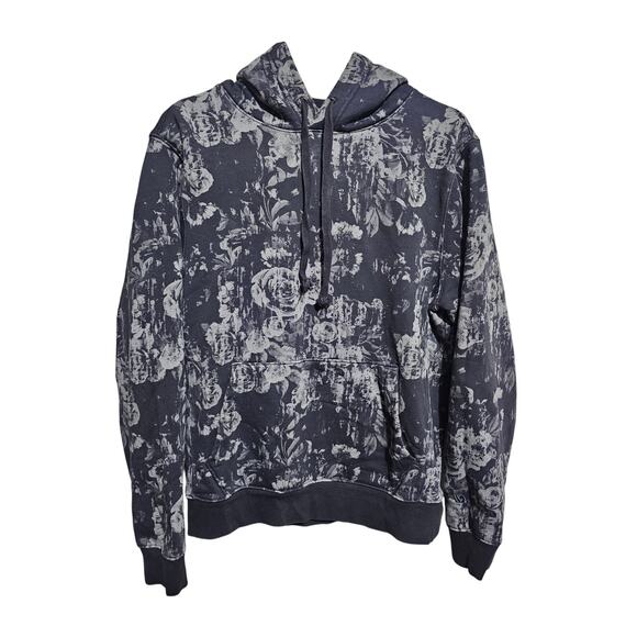 VRST Hoodie Mens Size Small  Pullover Monochromatic  Floral Black(817) - Picture 1 of 3